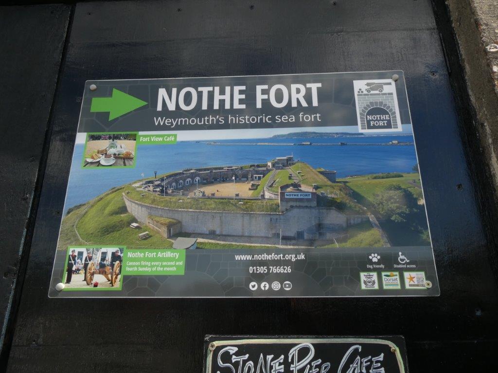Nothe Fort information board